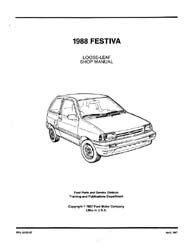 bishko automotive literature 1988 1989 Ford Festiva Shop Service Repair Manual Engine Drivetrain Book OEM