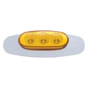 United Pacific 39479B 3 LED Reflector Clearance/Marker Light Amber LED/Amber Lens