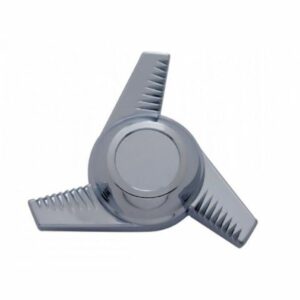 United Pacific Chrome Plastic 3 Bar Right Swing Hub Cap Spinner Only