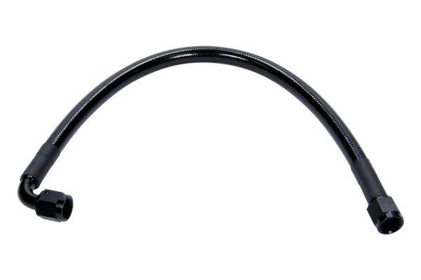 Coated Braided Line 12in #6 Hose  6 Str/ 6 90 Deg