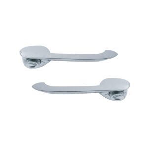 United Pacific C555761 Chrome Exterior Door Handles for 1955 57 Chevy Sedans/2D/4D, Die Cast Construction, Hardware Included u2013 ONE Set (Pack of 2)