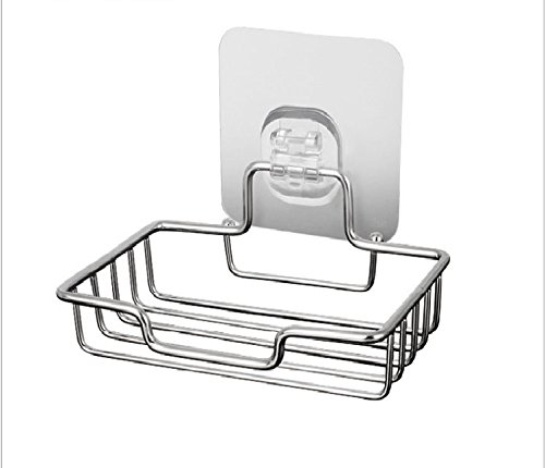 Aulang Vacuum Suction Soap Dish Holder, Bar Soap Sponge Holder for Shower, Bathroom, Tub and Kitchen Sink   rust proof stainless steel