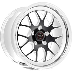 Weld   S77 17x5 / 5x4.75 BP / 3.3in. BS Black Wheel (Medium Pad)   Non Beadlock (77MB7050B33A)