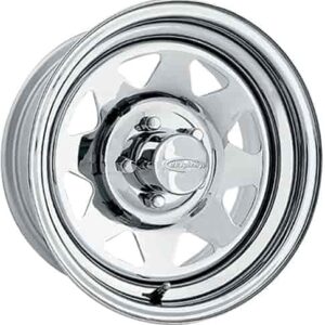 U.S. Wheel 75 5055 Chrome 8 Spoke Wheel (Series 75) Size: 15 x 10 Bolt Circle: 5