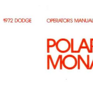 bishko automotive literature 1972 Dodge Polara Monaco Owners Manual User Guide Operator Book Fuses Fluids