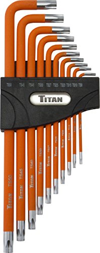 Titan 12734 Extra Long Arm Tamper Resistant 5 Lobe Key Set 10 Piece