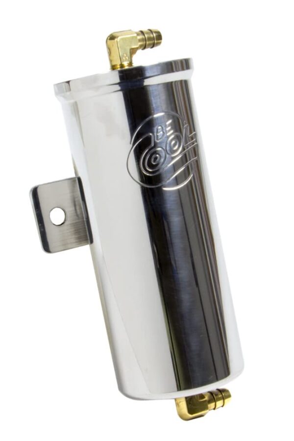 Be Cool 71003 Polished Finish Diamond Cut Vented Recovery Tank, 1 Pack