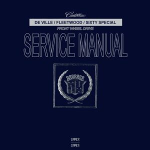 bishko automotive literature Shop Service Repair Manual for The 1992 1993 Cadillac 60 Deville Fleetwood