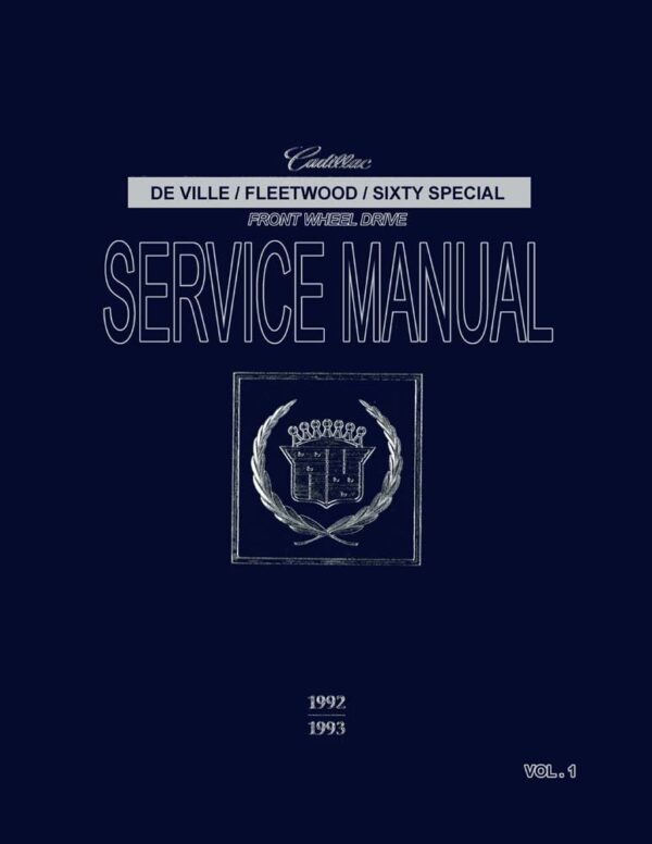 bishko automotive literature Shop Service Repair Manual for The 1992 1993 Cadillac 60 Deville Fleetwood