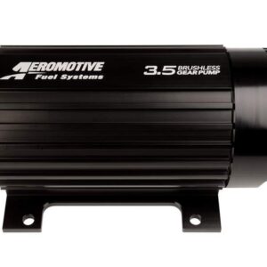 Aeromotive 11185 In Line Brushless 3.5 Gear External Fuel Pump with Mounting Feet, 1 Pack