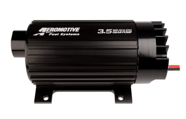 Aeromotive 11185 In Line Brushless 3.5 Gear External Fuel Pump with Mounting Feet, 1 Pack