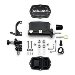 Wilwood 261 15664 BK Compact Tandem M/C w/RH Brkt and Valve