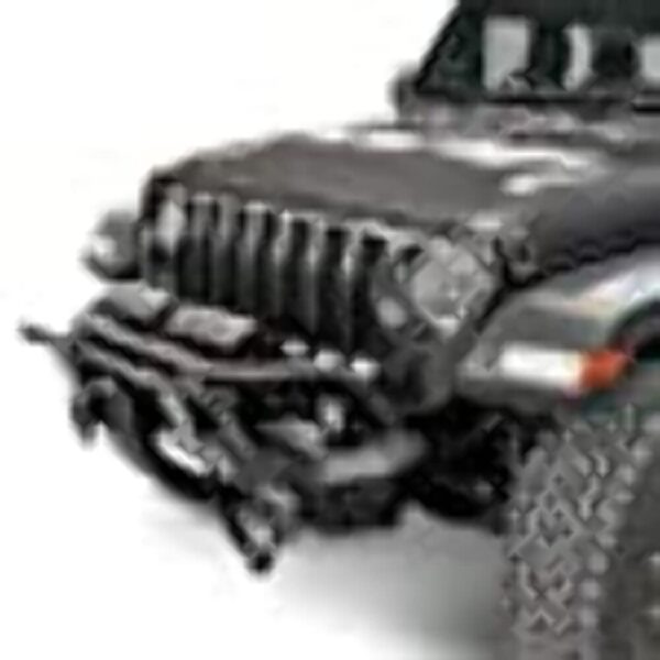 Warrior 6537   MOD Series Stubby Black Front Winch HD Bumper with Brush Guard