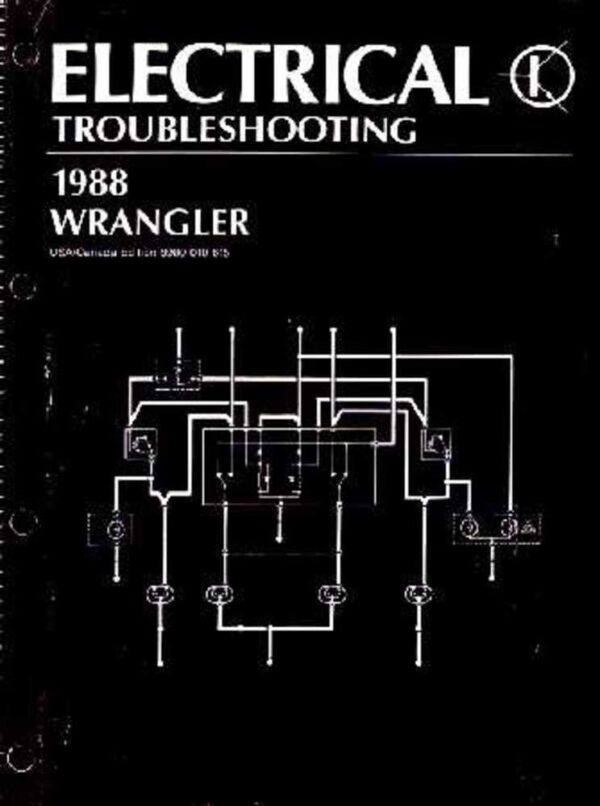 bishko automotive literature 1987 1988 Jeep Wrangler Yj Electrical Shop Service Repair Manual Book Engine
