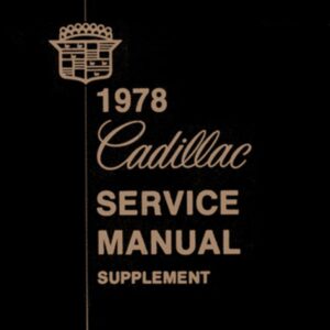bishko automotive literature Shop Service Repair Manual for The 1978 Cadillac Seville