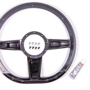 BILLET SPEC Steering Wheel 14 D Shape Camber, Black