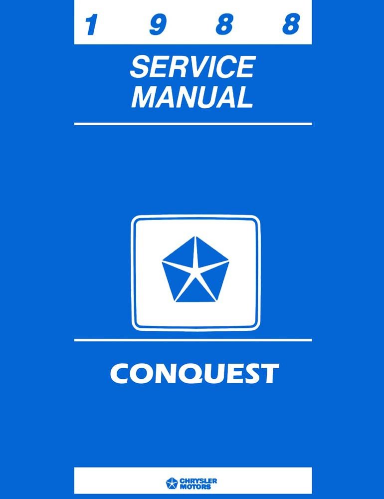bishko automotive literature 1988 Chrysler Conquest Shop Service Repair Manual Engine Drivetrain Book OEM