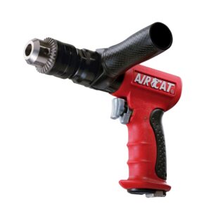 AIRCAT Pneumatic Tools 4450: 1/2 Inch Reversible Composite Drill Air Tool, Side Handle, 400 RPM, 60 HP Motor