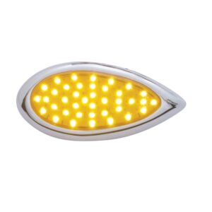 United Pacific 38805   Turn Signal Light   39 Led Teardrop Turn Signal Light With Bezel   Amber Led/Amber Lens