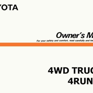 bishko automotive literature Owners Manual User Guide for The 1986 Toyota 4WD Truck & 4Runner