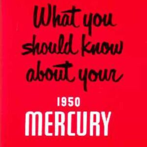 bishko automotive literature 1950 Mercury Owners Manual User Guide Reference Operator Book Fuses Fluids