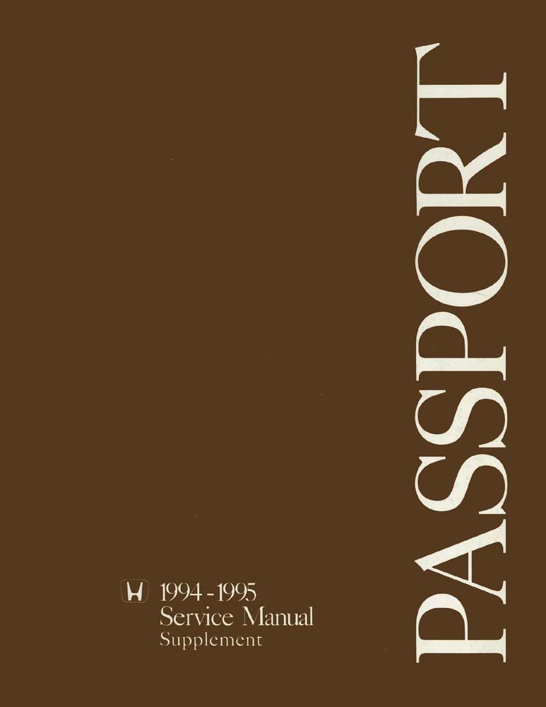 bishko automotive literature Shop Service Repair Manual Supplement Engine Drivetrain for The 1994 1995 Honda Passport