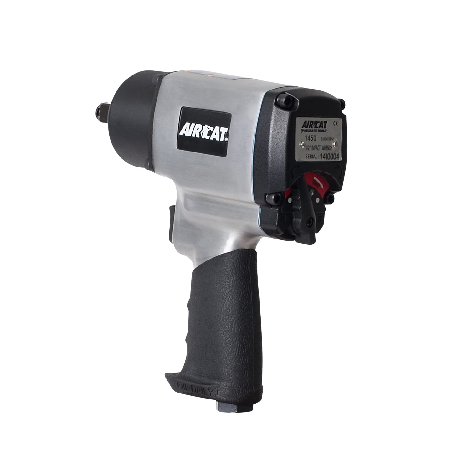 AirCat Pneumatic Tools 1450: 1/2 Inch Impact Wrench 1,000 ft lbs Standard Anvil