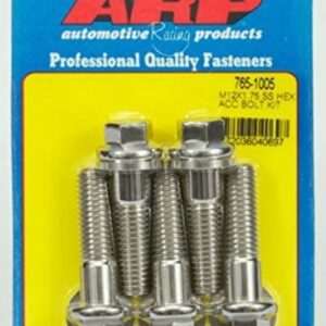 ARP M12 x 1.75 x 45 Hex Black SS Bolts (5/pkg)