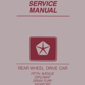 bishko automotive literature 1986 Newport 5Th Ave Diplomat Gran Fury Shop Service Repair Manual Book Engine