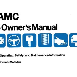 bishko automotive literature 1975 AMC Gremlin Hornet Matador Owners Manual User Guide Operator Book Fuses OEM
