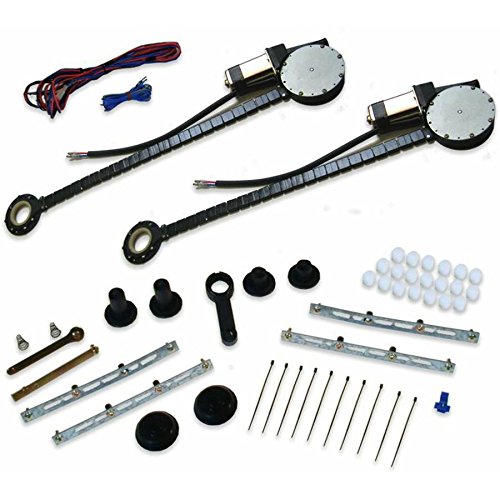 AutoLoc Power Accessories 18675 4 Door Flat Glass Power Window Kit (with 7 ABA22   Daytona Black Switches Green Illumination)