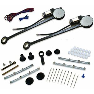 AutoLoc Power Accessories 18541 4 Door Flat Glass Power Window Kit (with 7 Daytona Billet Switches   Green Illumination)