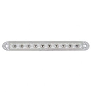 United Pacific 10 LED 6 1/2 Turn Signal Light Bar   Amber LED/Clear Lens, 39686B