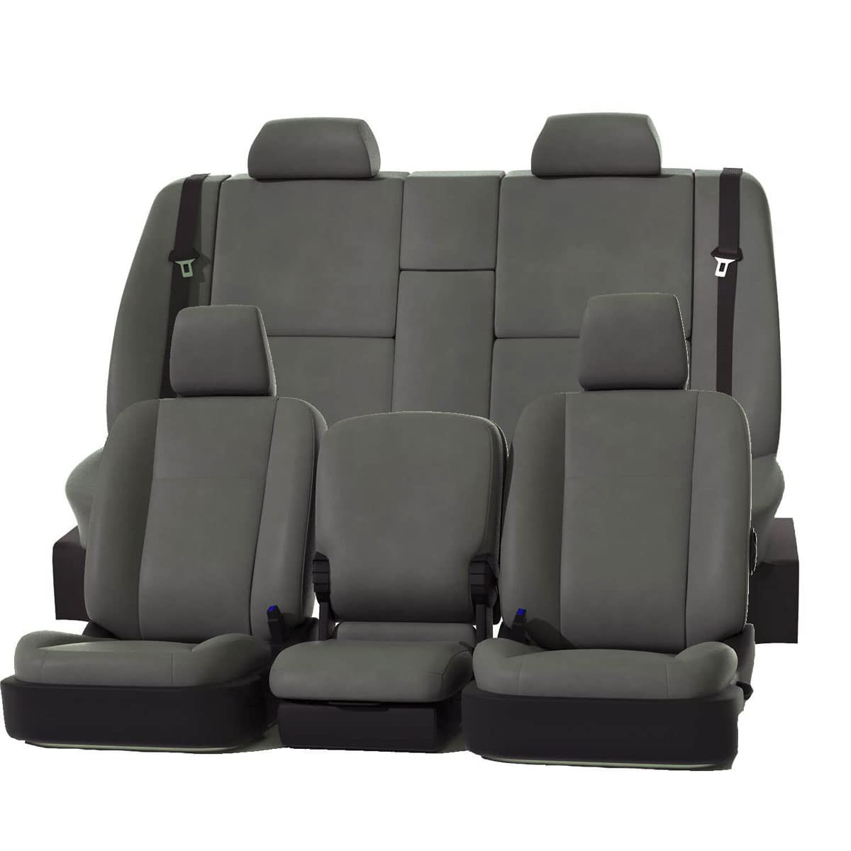 Precision Fit Leatherette Front Row Seat Covers Stone GTC4137ABLTSN