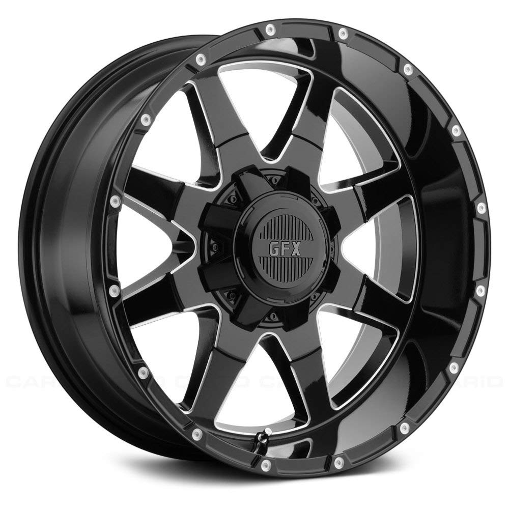 G FX TR12 Rim 20X10 8X170 Offset 24 Gloss Black Milled (Quantity of 1)