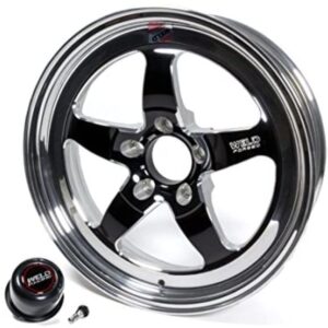 Wheel, S71, 17 x 5 in, 2.200 in Backspace, 5 x 4.75 in Bolt Pattern, High Pad, Aluminum, Black Anodize/Polished, Each
