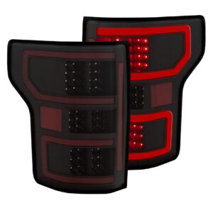 Anzo USA 321338 Tail Light Assembly LED Clear Lens Black Housing Red/White Light Color Pair Tail Light Assembly