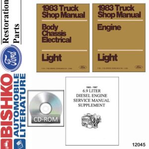 bishko automotive literature   Shop Service Repair Manual CD OEM for The 1983 Ford Econoline Bronco F100   F350 Pickup