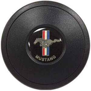 VSW S9 Standard Horn Button Compatible with 9 Bolt Steering Wheel, Running Pony Mustang Emblem STE1002