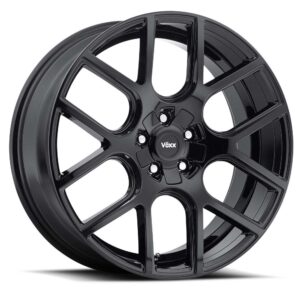Voxx LAGO Gloss Black Wheel with Painted Finish (17 x 7.5 inches /5 x 108 mm, 40 mm Offset)