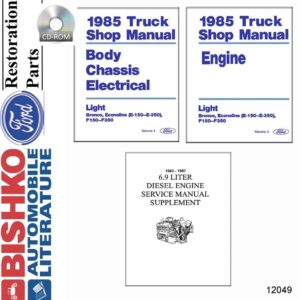 bishko automotive literature Shop Service Repair Manual CD OEM for The 1985 Ford Econoline Bronco F100 F350 Pickup
