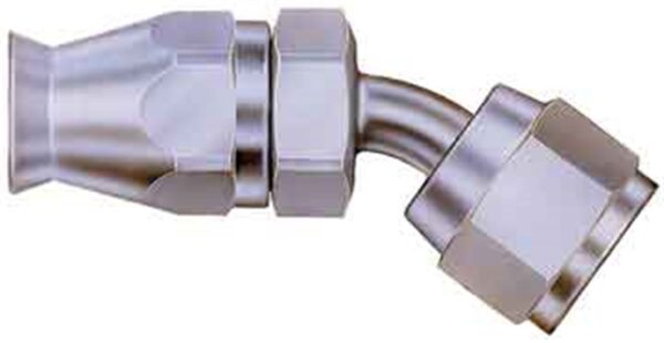 Aeroquip FBM1114 Hose Fitting (#6 45 Deg Steel Swivel Fitting Teflon)