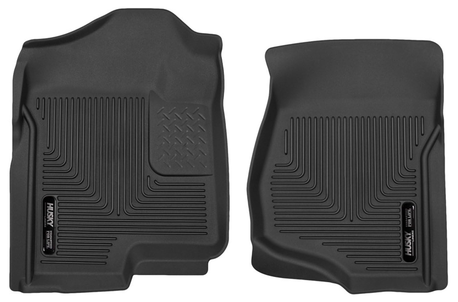 Husky Liners X act Contour Floor Mats | Fits 2009 2014 Ford F 150 All Cabs w/Out Manual Shifter | Front Row, 2 pc Black 53311