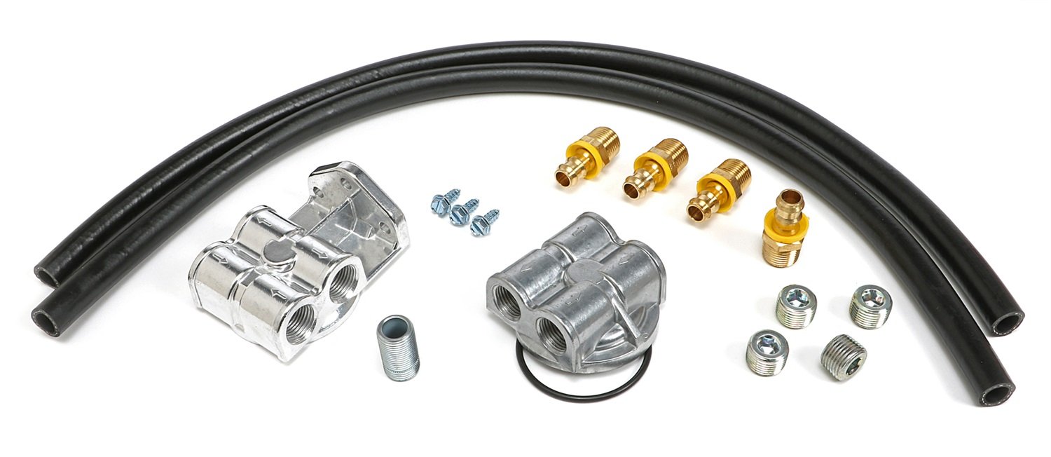 TRANS DAPT PERFORMANCE OIL FILTER RELOCATION KIT 90 DEGREE/HORIZONTAL (1858)