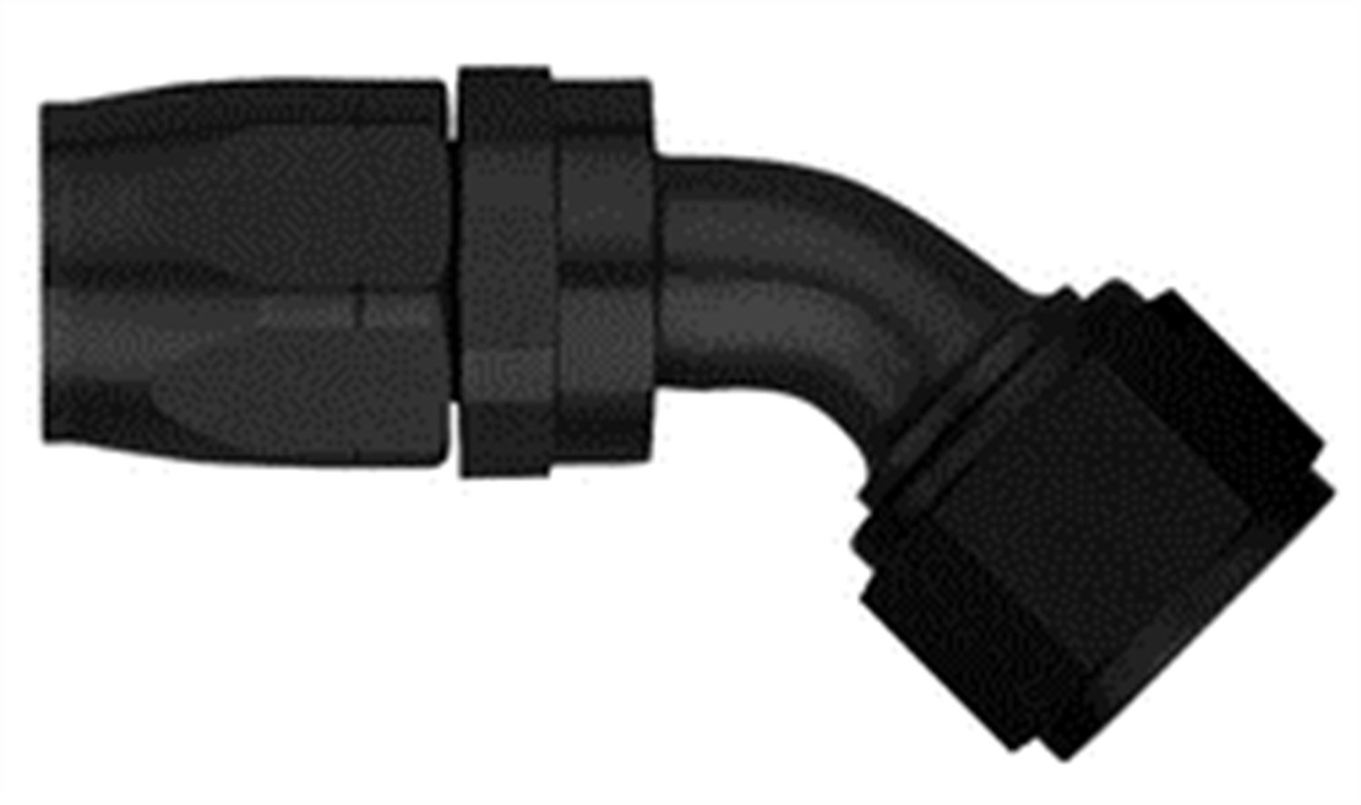 Aeroquip FBM4472 AQP Hose Fitting 06AN Hose Size 30 deg. Elbow Swivel Aluminum Black Anodized Bulk Packaged AQP Hose Fitting