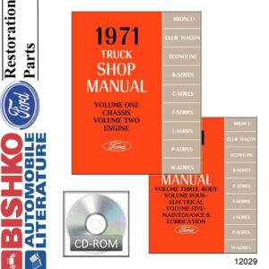 bishko automotive literature   Shop Service Repair Manual CD Engine Drivetrain Electrical OEM for The 1971 Ford Truck