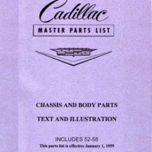 bishko automotive literature Parts Numbers List Guide Interchange Drawings for The 1954 1955 1956 1957 1958 Cadillac