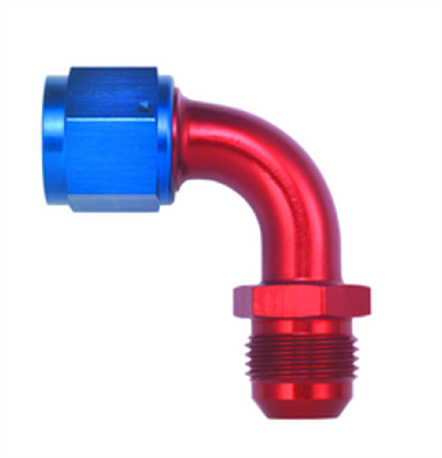 Aeroquip FBM3155 90 deg. Male To Female Swivel Flare 6AN Dash Size x 6AN Dash Size Aluminum Bulk Packaged 90 deg. Male To Female Swivel Flare