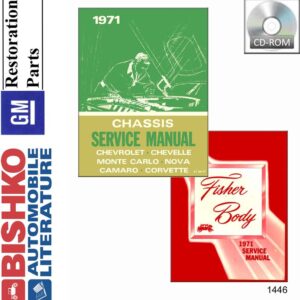 bishko automotive literature 1971 Camaro Chevelle Corvette Etc Shop & Body Service Repair Manual CD Engine