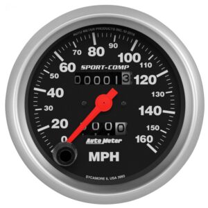 AutoMeter 3993 Gauge, Speedometer, 3 3/8, 160Mph, Mechanical, Sport Comp